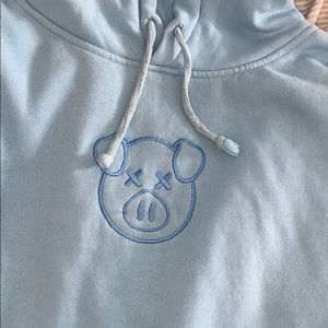 shane dawson light blue pig hoodie